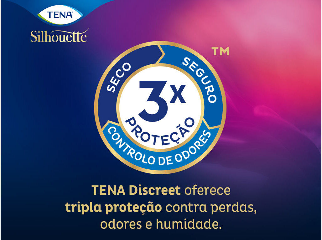 PENSOS INCONTIN&Ecirc;NCIA TENA SILHOUETTE PRETO MINI 18 UN image number 2