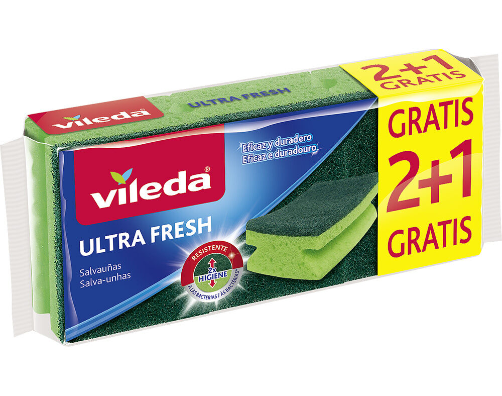 ESFREG&Atilde;O VILEDA SALVA UNHAS ULTRAFRESH 2+1UN