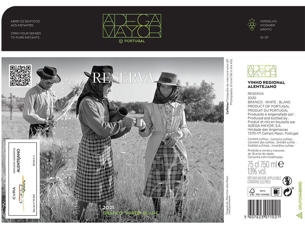 VINHO BRANCO ADEGA MAYOR RESERVA ALENTEJO 0.75L image number 1