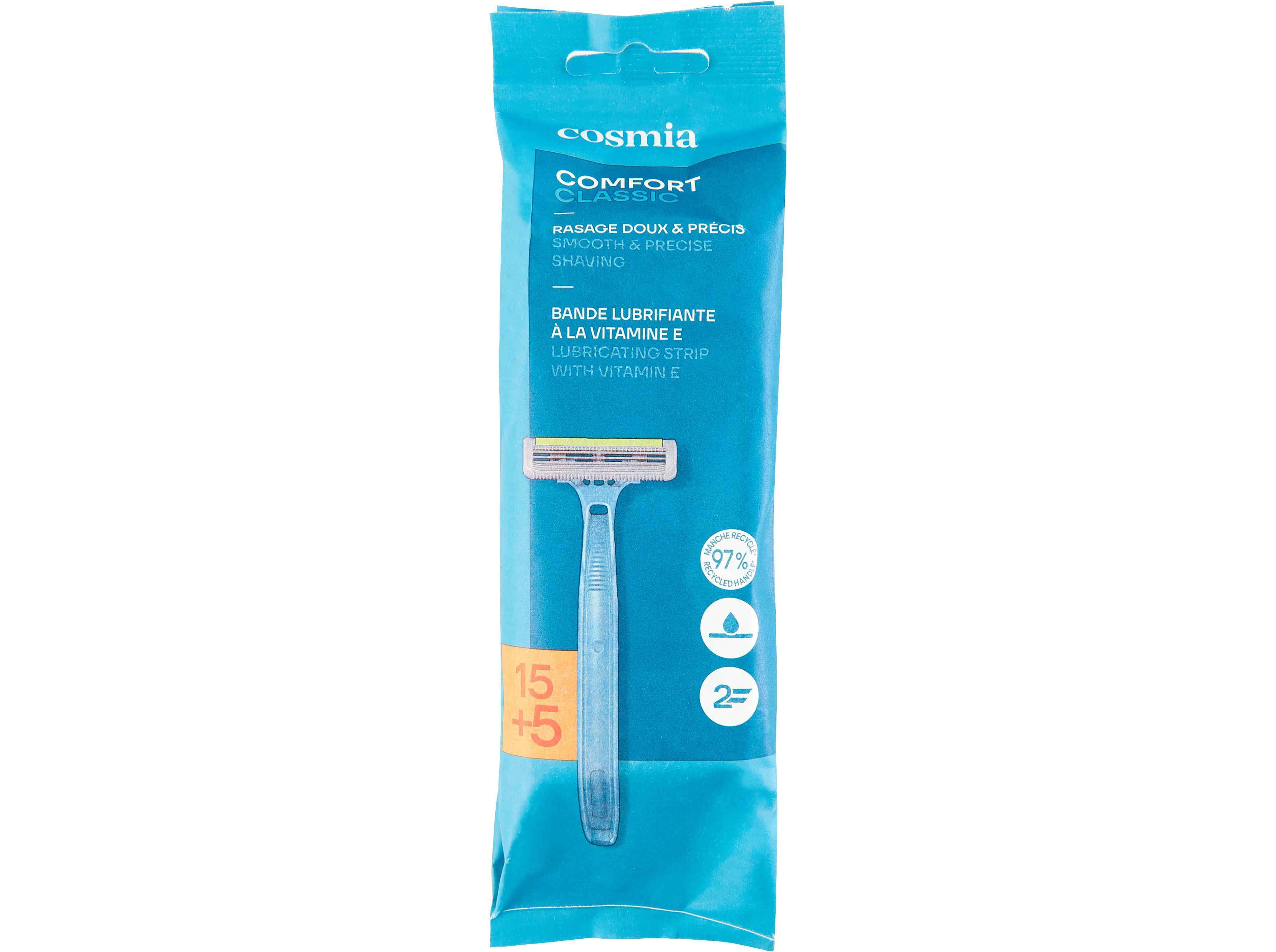 M&Aacute;QUINA BARBEAR COSMIA DESCART&Aacute;VEL CLASSIC 2L&Acirc;MINAS 20UN