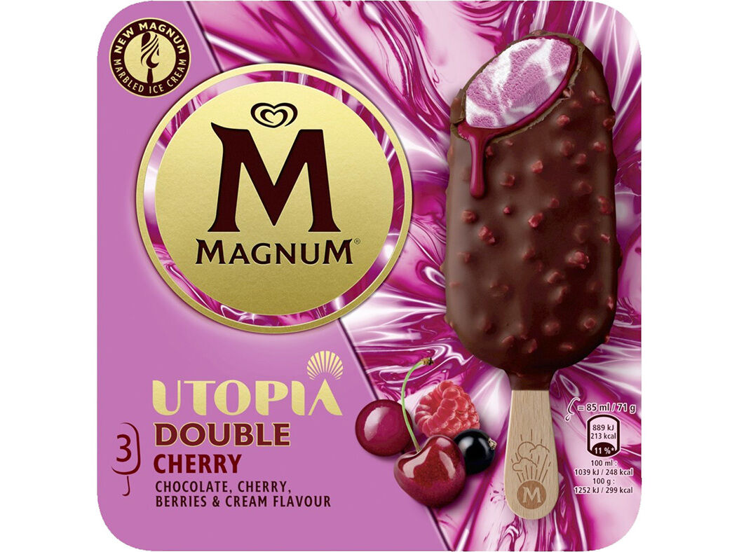 GELADO MAGNUM DOUBLE CEREJA 3X85ML