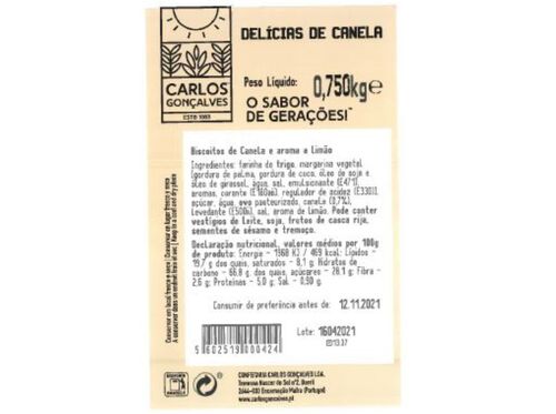 DELICIAS DE CANELA 750G image number 1