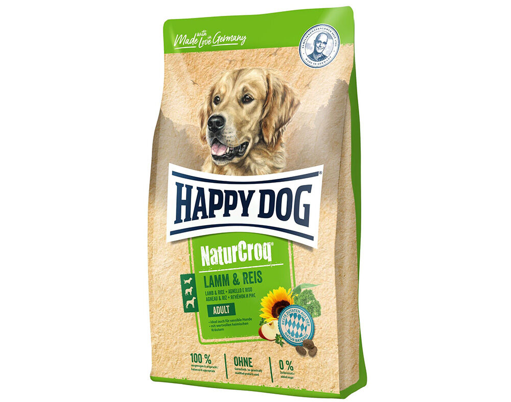 RA&Ccedil;&Atilde;O C&Atilde;O HAPPY DOG NATURCROQ BORREGO E ARROZ 15KG image number 0