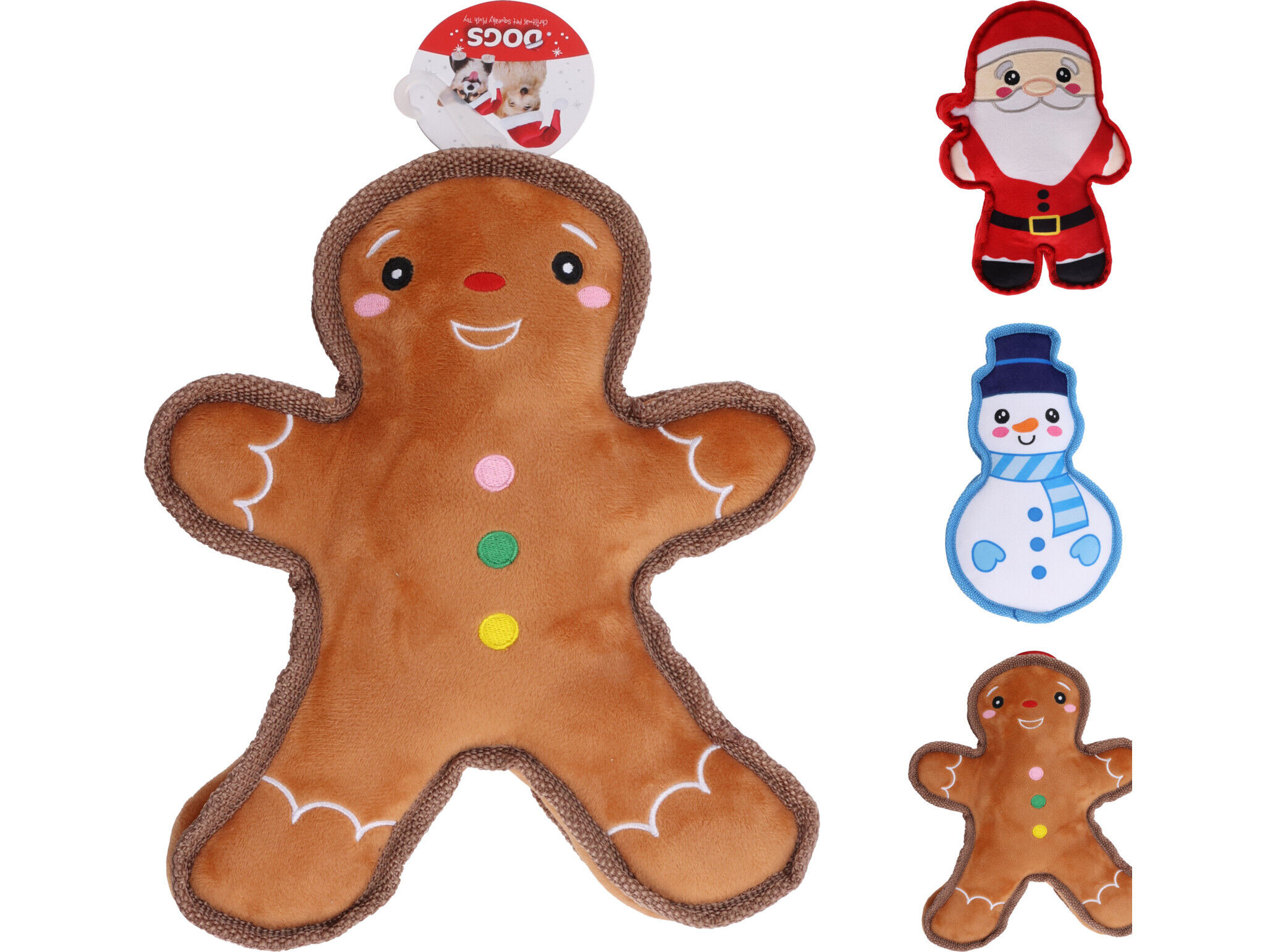 BRINQUEDO C&Atilde;O DOGS COLLECTION PELUCHE NATAL 25X20X4CM MODELOS SORTIDOS image number 1