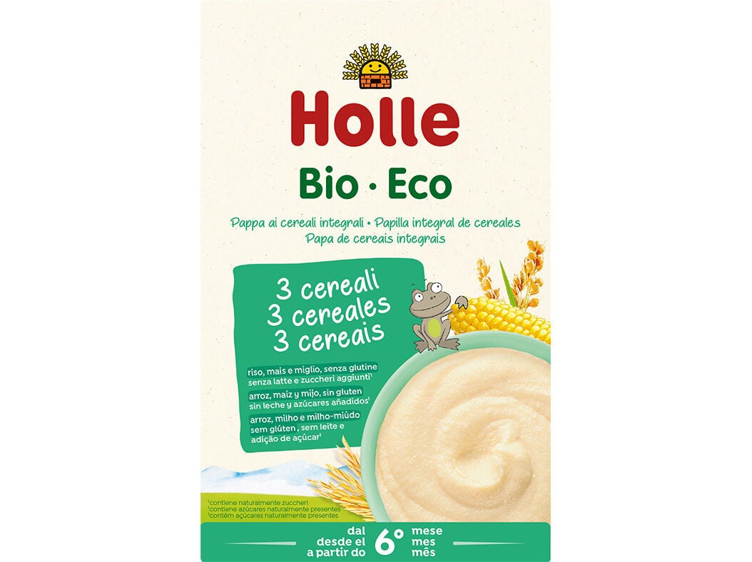 PAPA BIO HOLLE 3 CEREAIS INTEGRAIS 6M 250G