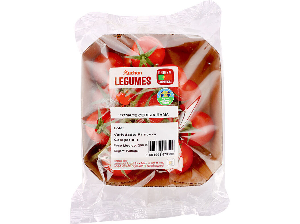 TOMATE CEREJA RAMA AUCHAN CULTIVAMOS O BOM 250 G