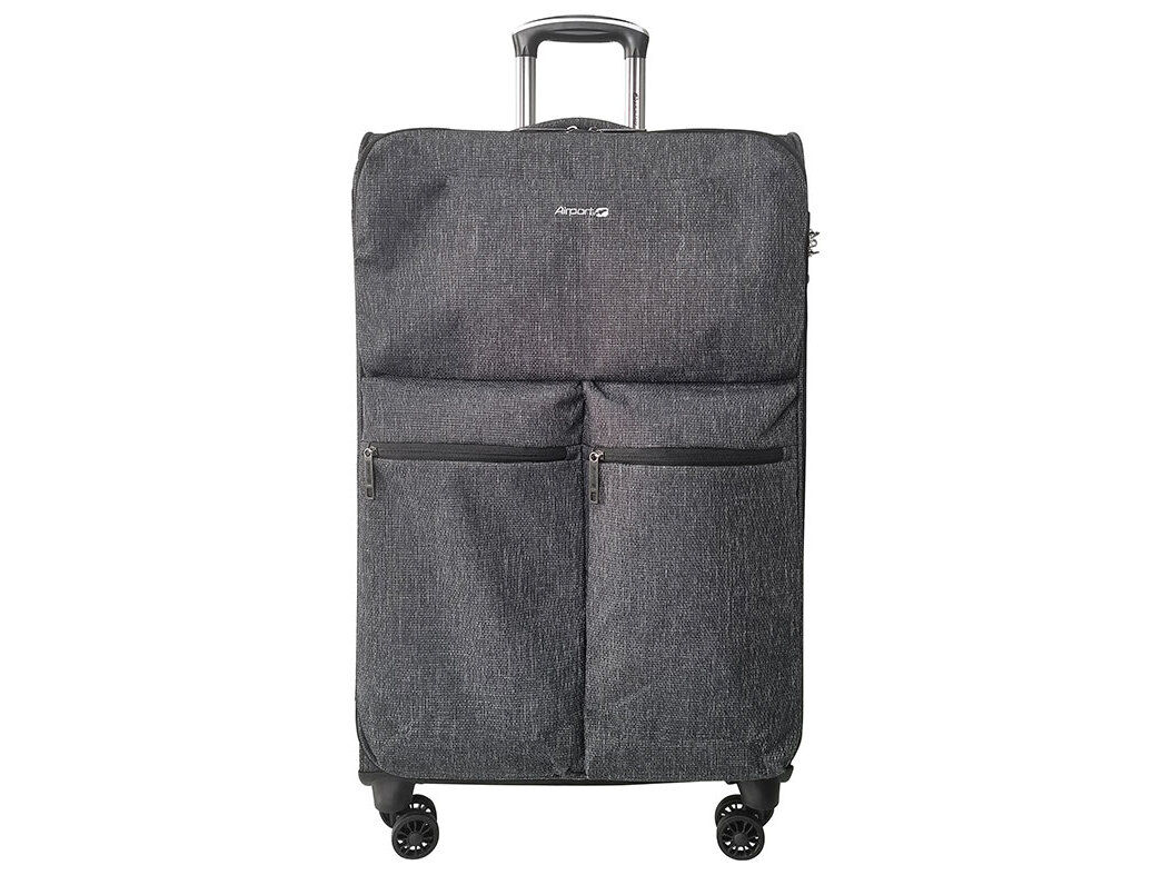 MALA DE VIAGEM GRANDE FLEXIVEL AIRPORT PRETO 8 RODAS 77X45X28CM image number 0