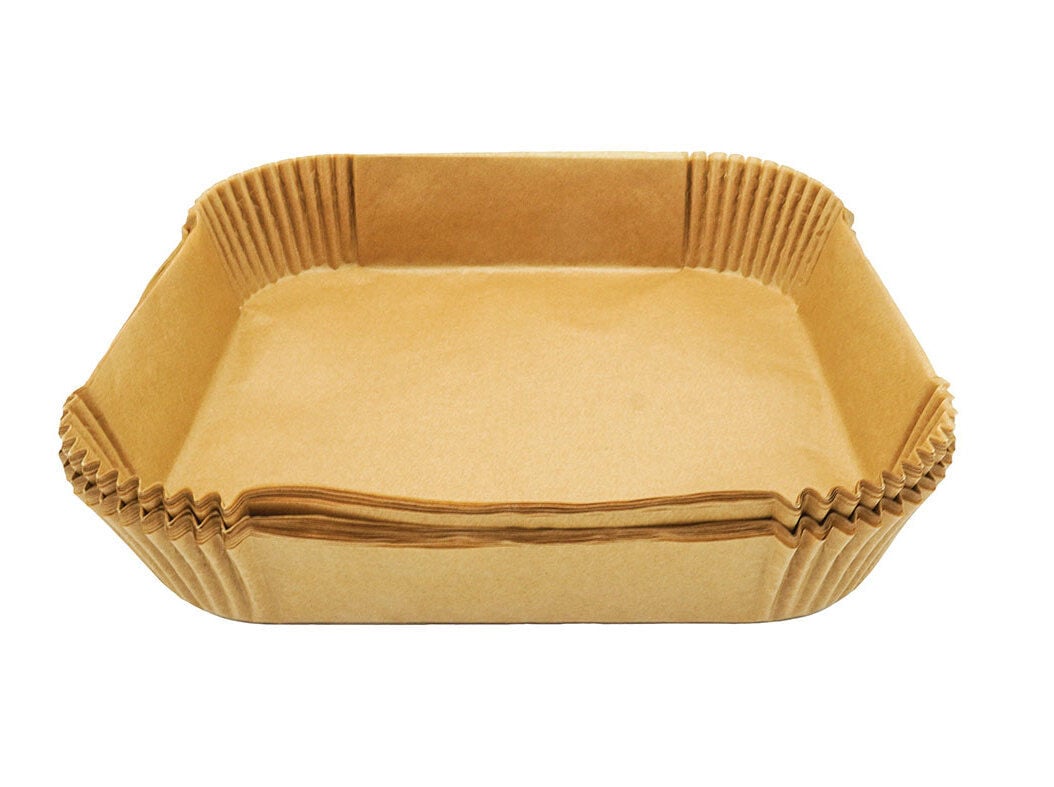 FORMAS DE PAPEL KRAFT ACTUEL PARA AIR FRYER 50 UNIDADES 20 X 20 CM