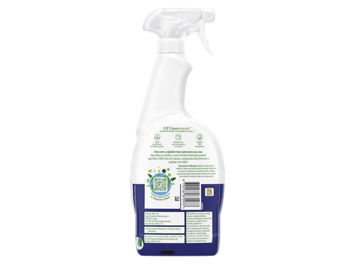 DETERGENTE CIF LIMPEZA SPRAY CASA DE BANHO 750ML image number 1