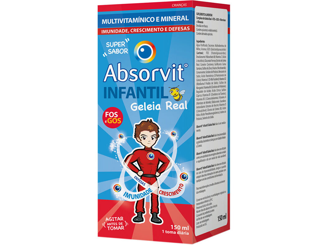 SUPLEMENTO ABSORVIT INFANTIL GELEIA REAL 150ML