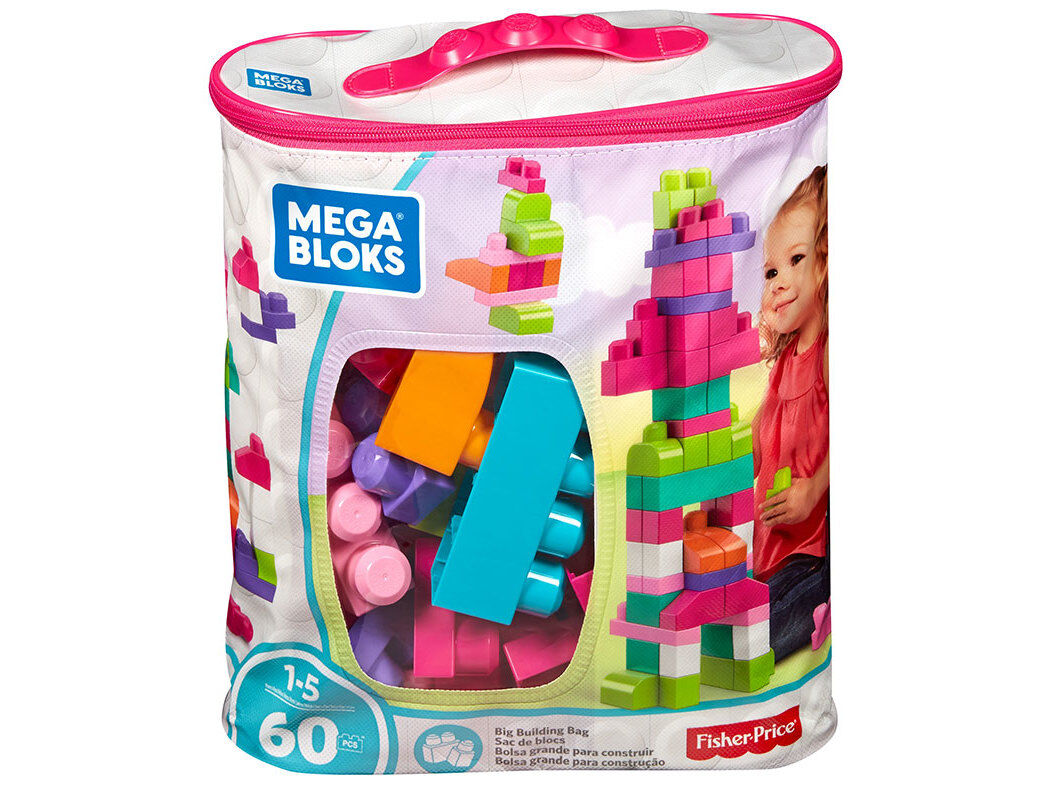 BOLSA MEGA BLOKS ROSA 60 PE&Ccedil;AS