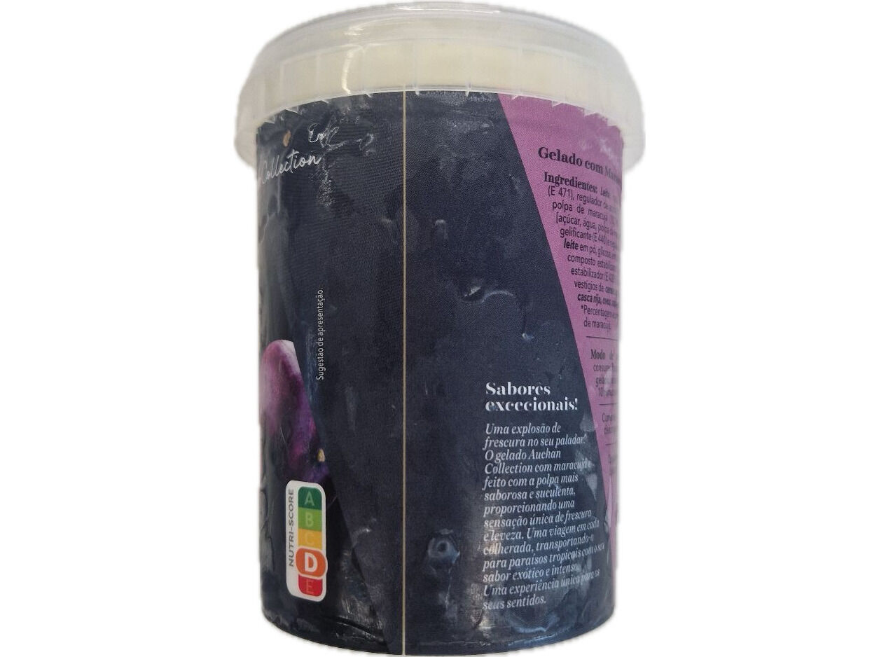 GELADO AUCHAN COLLECTION MARACUJ&Aacute; C/POLPA DA FRUTA 450ML image number 2