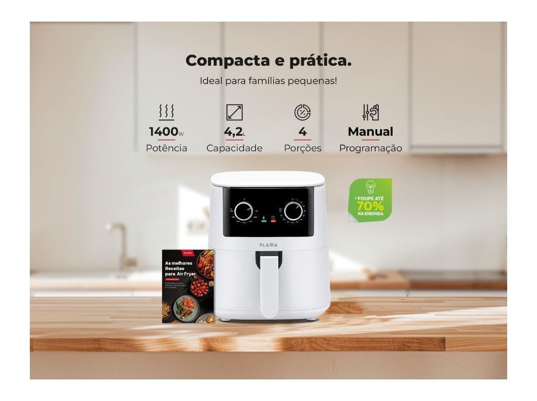 FRITADEIRA AIRFRYER FLAMA 645FL 4.2L BRANCO image number 2