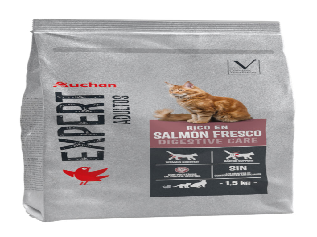 RA&Ccedil;&Atilde;O GATO AUCHAN EXPERT CUIDADO DIGESTIVO 1.5KG image number 1