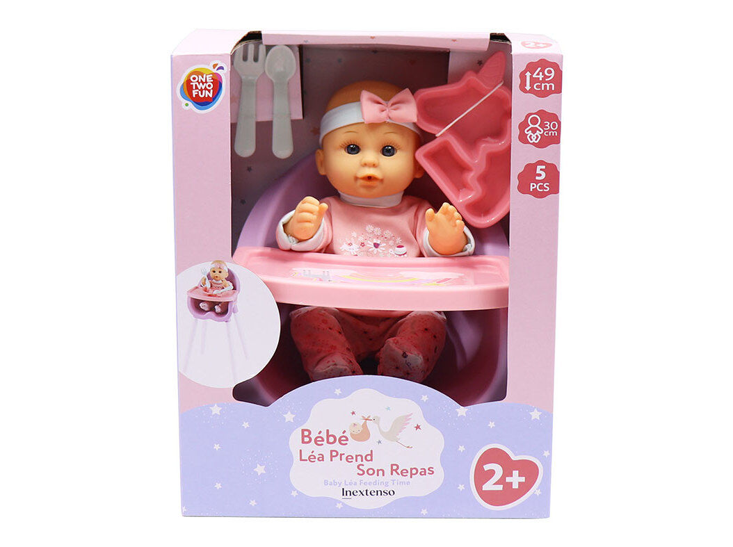 BONECO BEB&Eacute; ONE TWO FUN COM CADEIRA REFEI&Ccedil;&Atilde;O
