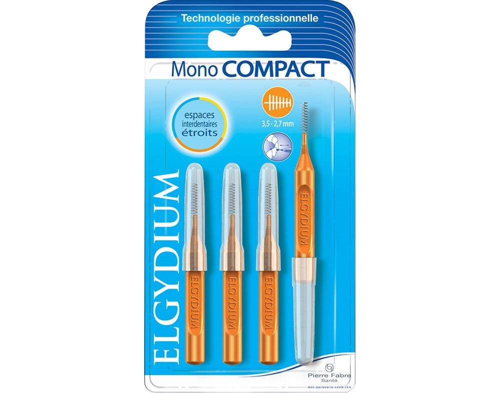 ESCOVILH&Otilde;ES ELGYDIUM MONO COMPACT LARANJA 4UN image number 0