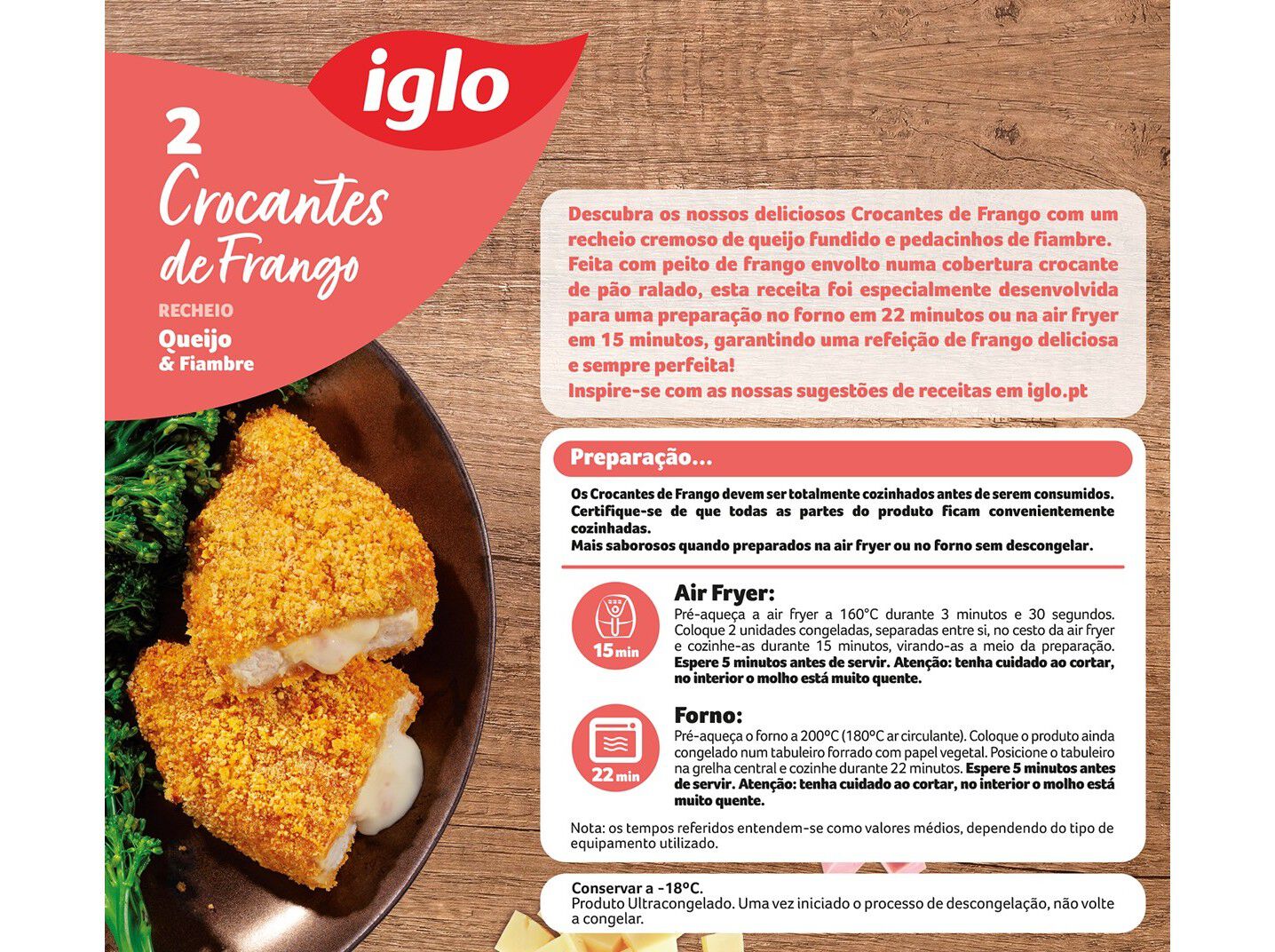 PEITO IGLO DE FRANGO RECHEIO QUEIJO E FIAMBRE 204G image number 1