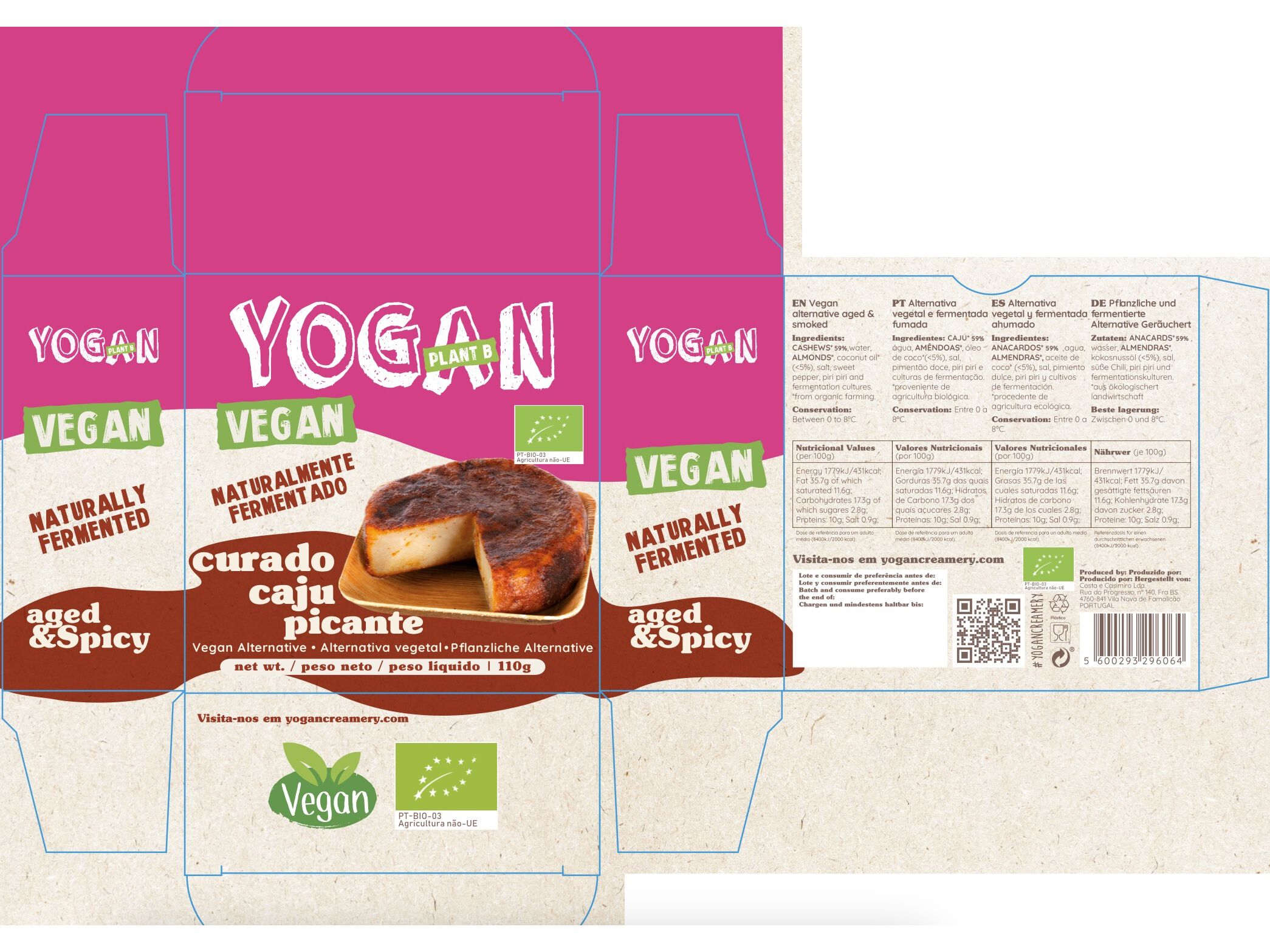 CURADO PICANTE YOGAN BIO VEGAN 110 G image number 1