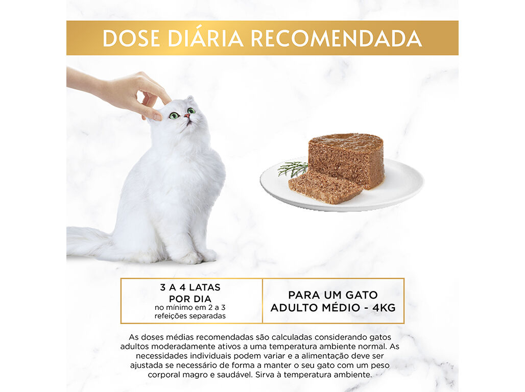 COMIDA H&Uacute;MIDA PARA GATO J&Uacute;NIOR GOURMET GOLD MOUSSE COM VITELA 85G image number 3
