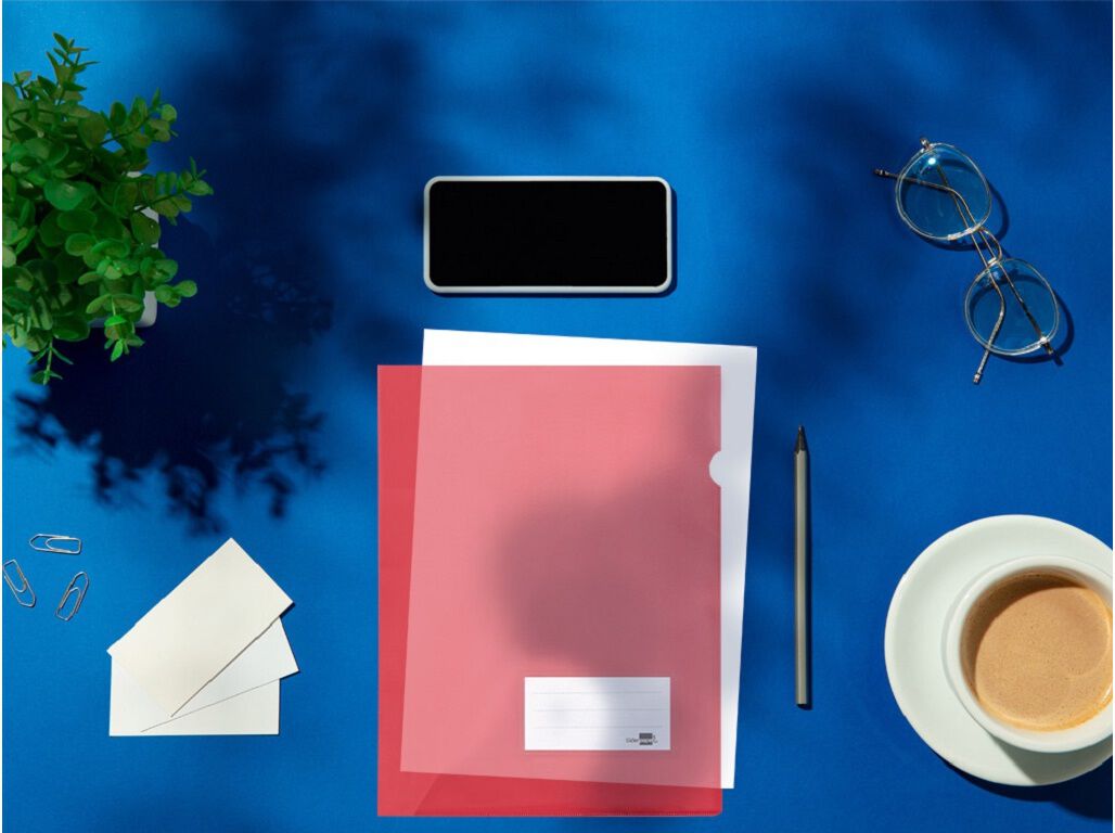 PASTA DOSSIER A4 POLIPROPILENO LIDERPAPEL VERMELHO TRANSLUCIDO image number 2