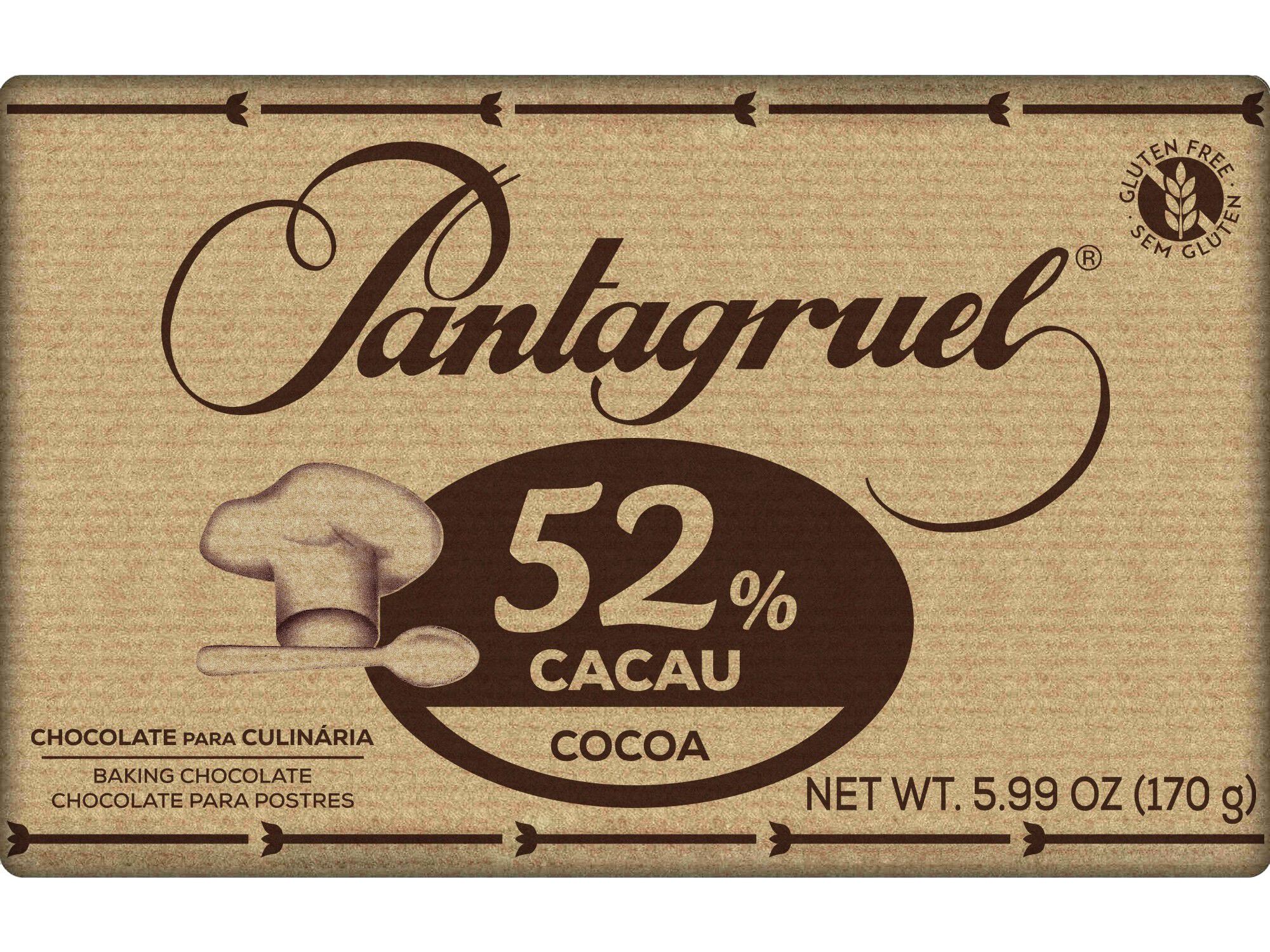 TABLETE CHOCOLATE PANTAGRUEL CULIN&Aacute;RIA 52% CACAU 170G image number 2