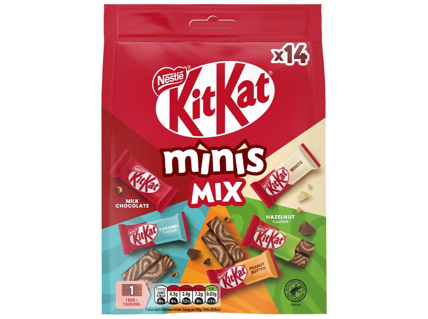 SNACK CHOCOLATE KITKAT MINI MIX 182G image number 1