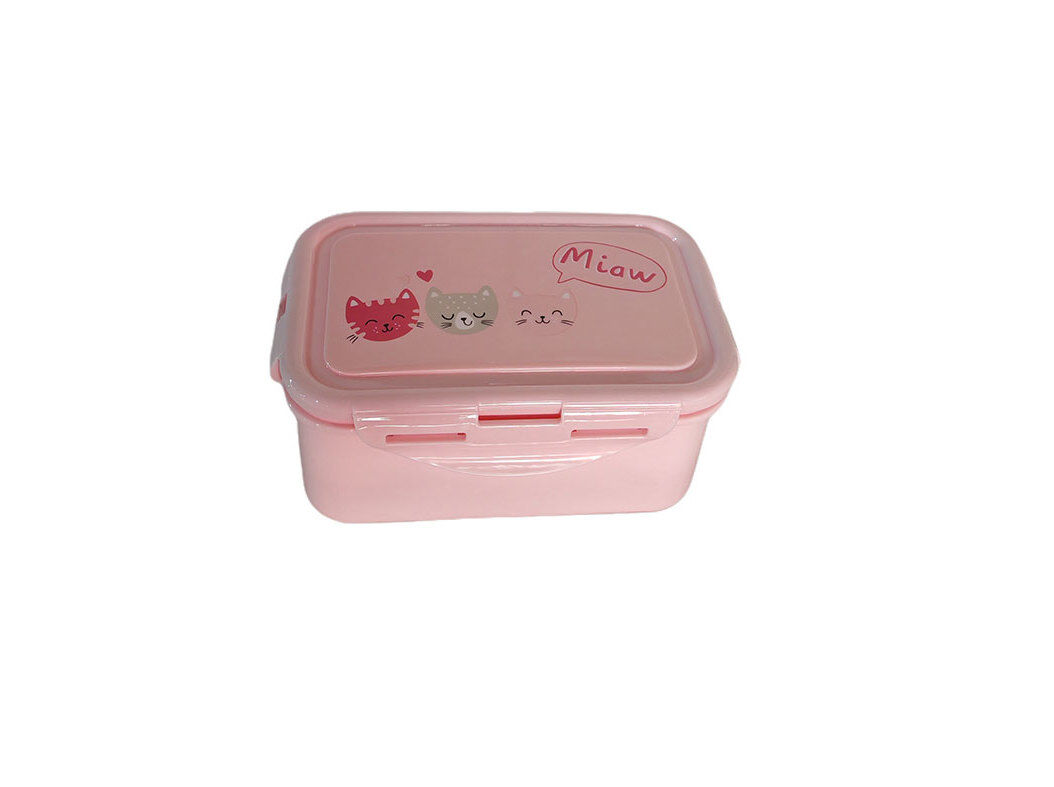 CAIXA PL&Aacute;STICO P/LANCHE ACTUEL GATO 16X11X6.9CM