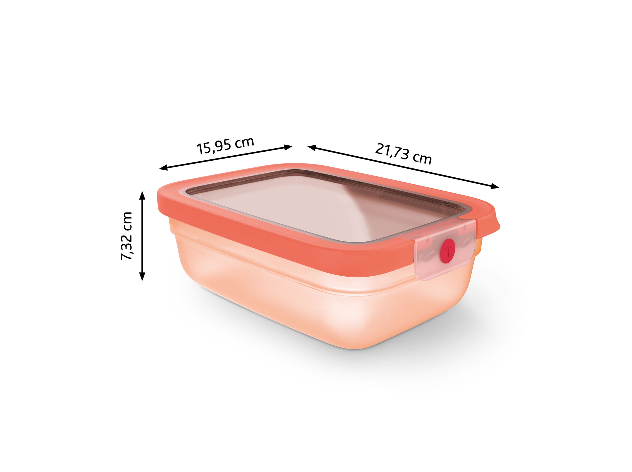 CAIXA HERM&Eacute;TICA TEFAL RECTANGULAR LARANLA 1.2L image number 3