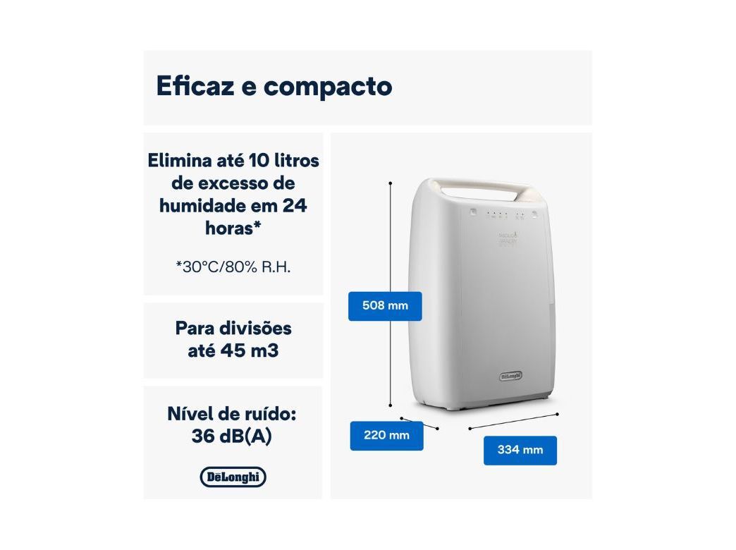 DESUMIDIFICADOR DELONGHI DEX210SF (10 L/DIA) image number 1