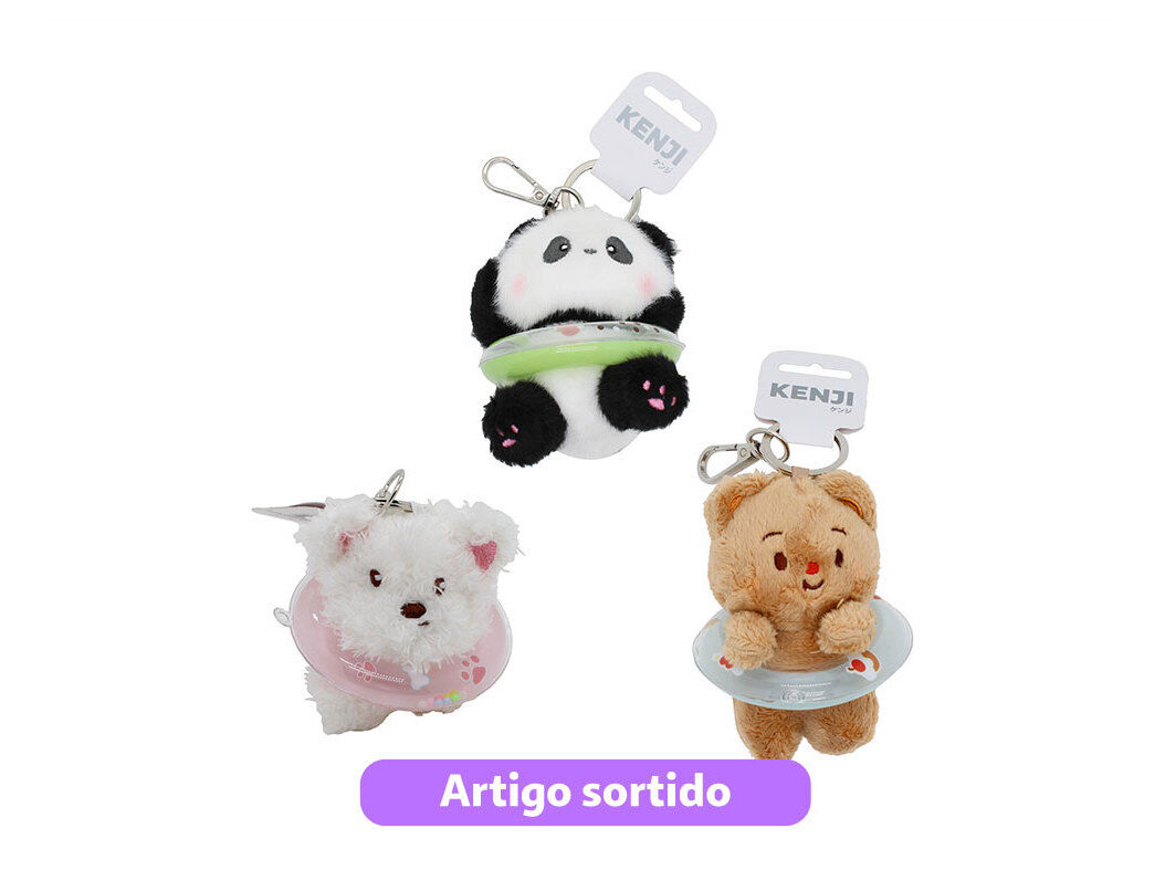 PORTA CHAVES MIMA FLUFFY SWIMMING RING ANIMALS MODELOS SORTIDOS image number 0