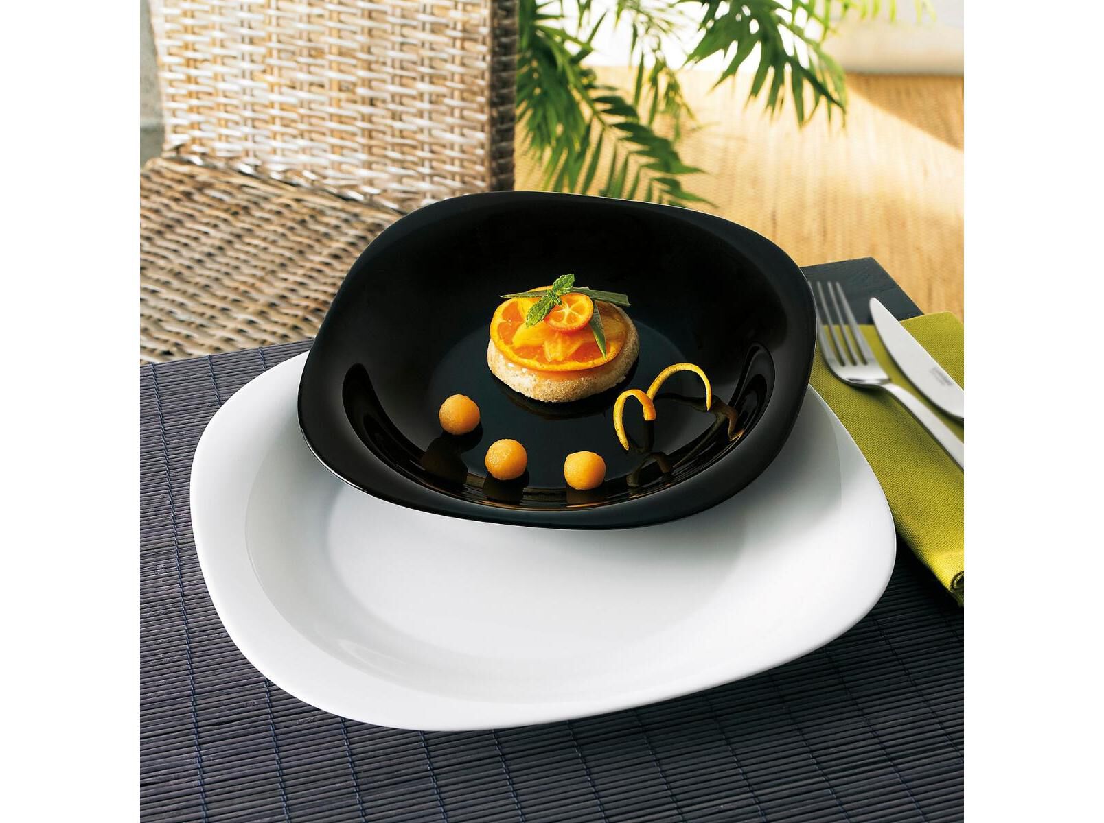 PRATO DE SOPA CARINE LUMINARC PRETO VIDRO &Oslash;21CM image number 1