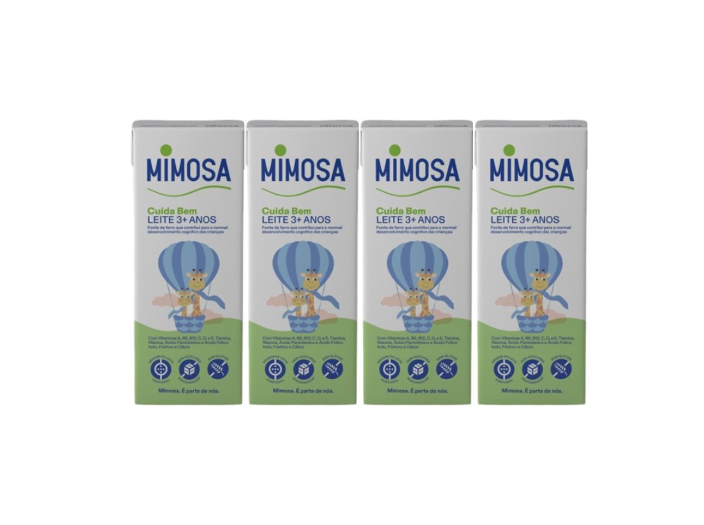 LEITE MIMOSA INFANTIL +3 ANOS MEIO GORDO UHT 4X200ML image number 1
