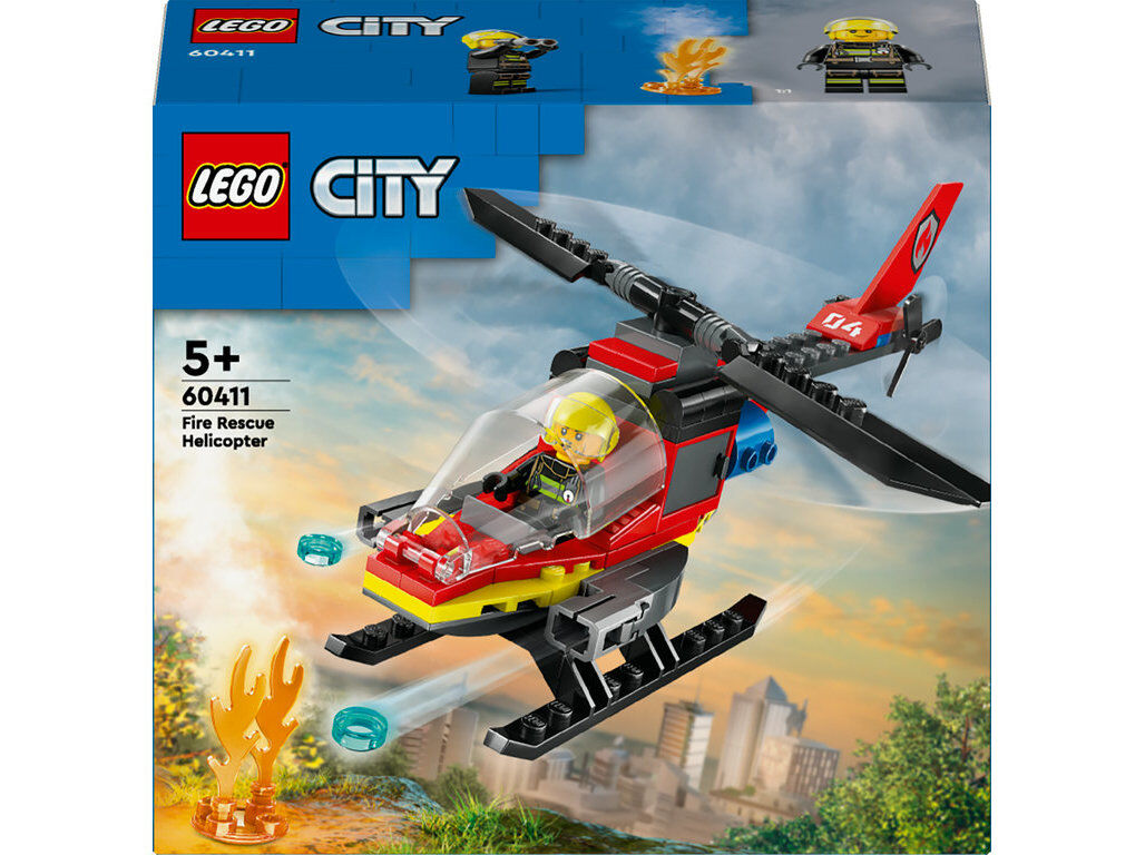 HELIC&Oacute;PTERO DE RESGATE DOS BOMBEIROS LEGO CITY FIRE 60411 image number 0
