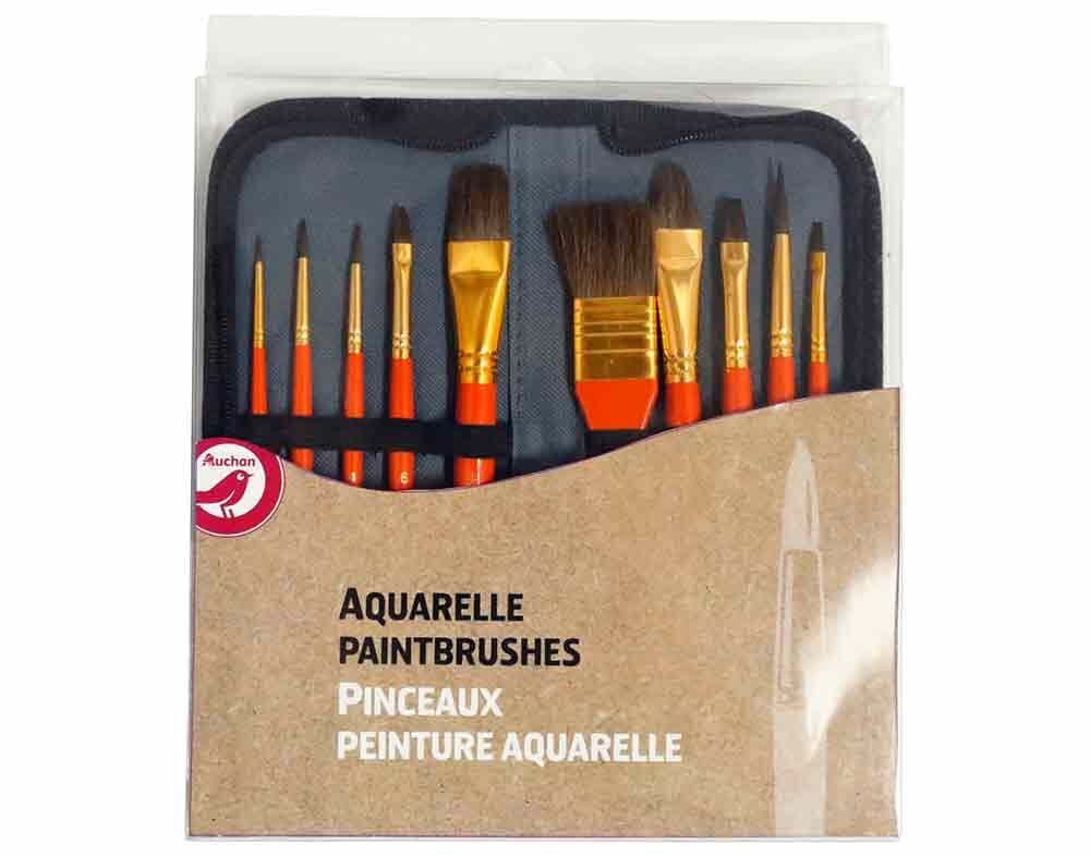 PINCEIS PARA AGUARELA AUCHAN CAIXA 10 PE&Ccedil;AS image number 0