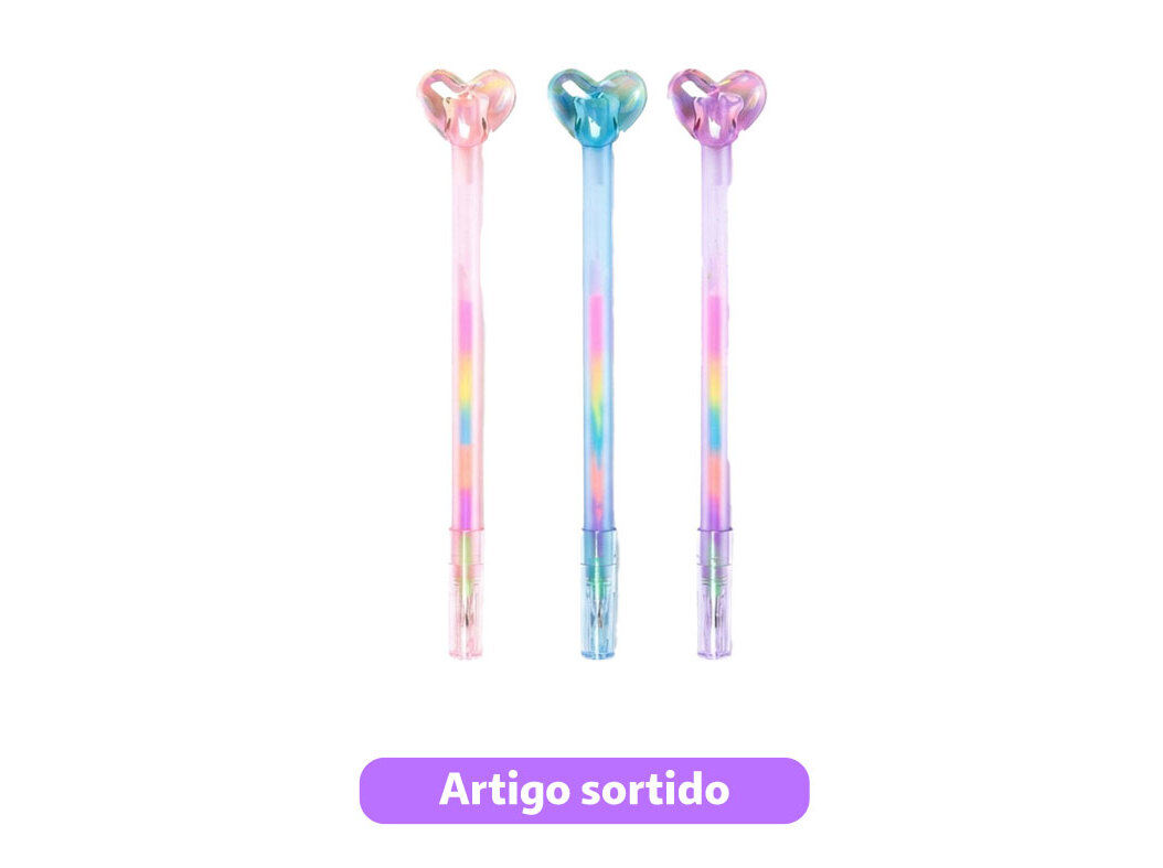 CANETA DO ART RAINBOW HEART CORES SORTIDAS image number 0