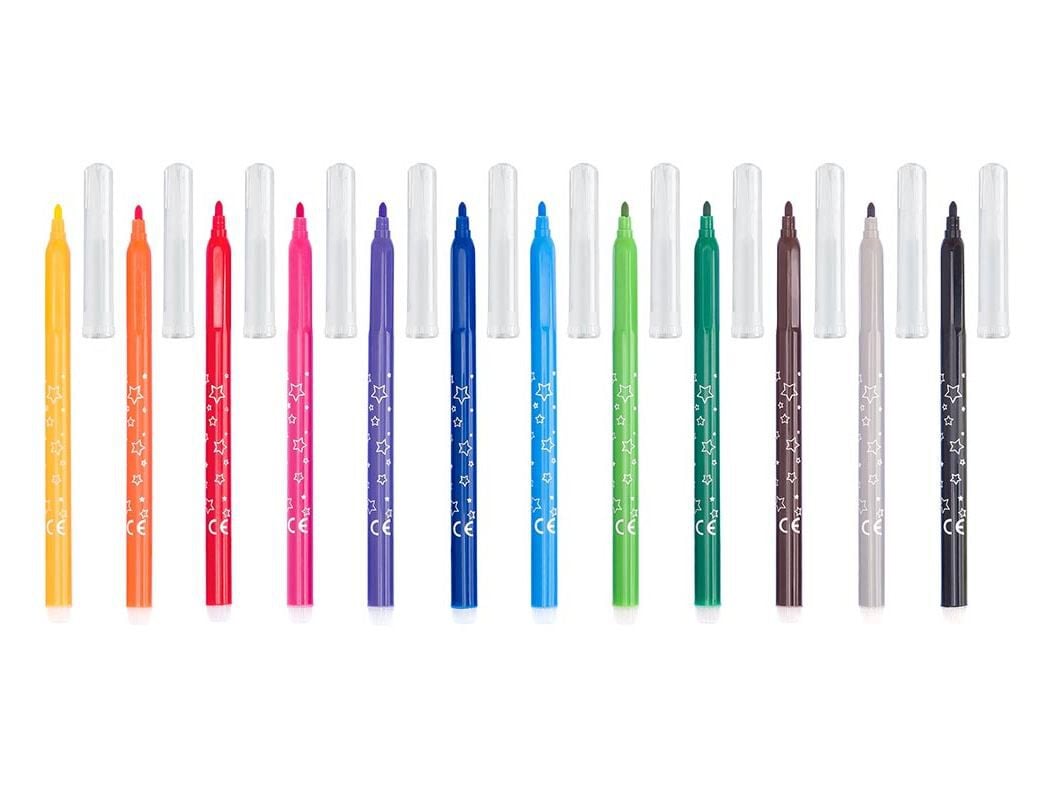 CONJUNTO DE 12 MARCADORES AUCHAN DE COLORIR image number 1