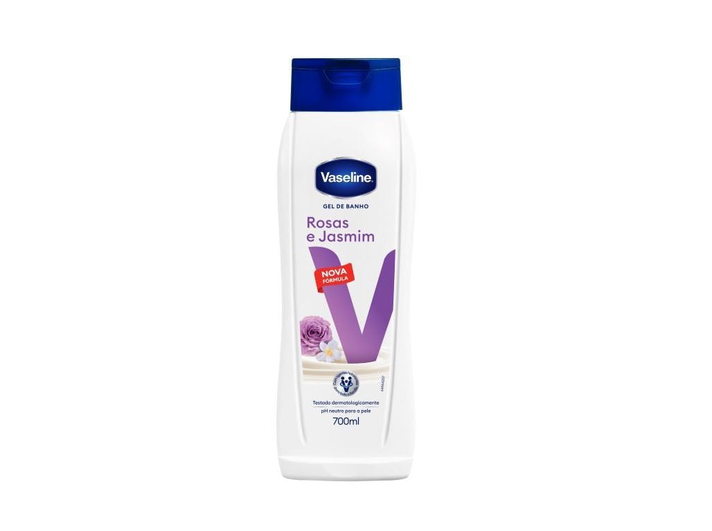 GEL DE BANHO VASELINE ROSAS E JASMIM 700ML