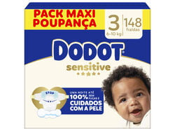 Fraldas Sensitive Dodot Box T3 Dodot Sensitive 148 un