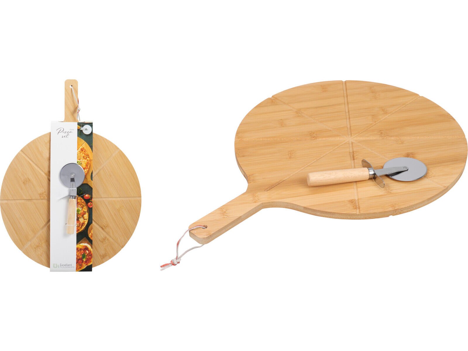 CONJUNTO DE T&Aacute;BUA PIZZA+CORTADOR EXCELLENT HOUSEWARE 50X37X1.2CM image number 1