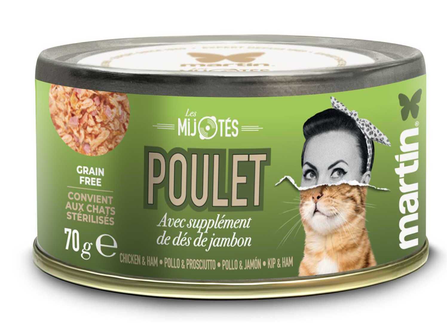 COMIDA H&Uacute;MIDA MARTIN SELLIER GATO FRANGO&FIAMBRE 70G image number 0