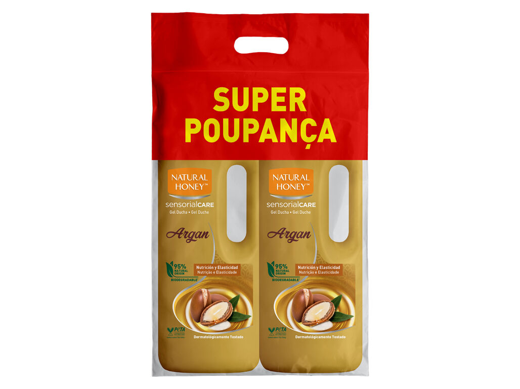 GEL BANHO NATURAL HONEY ARG&Atilde;O 1350+1350ML image number 0