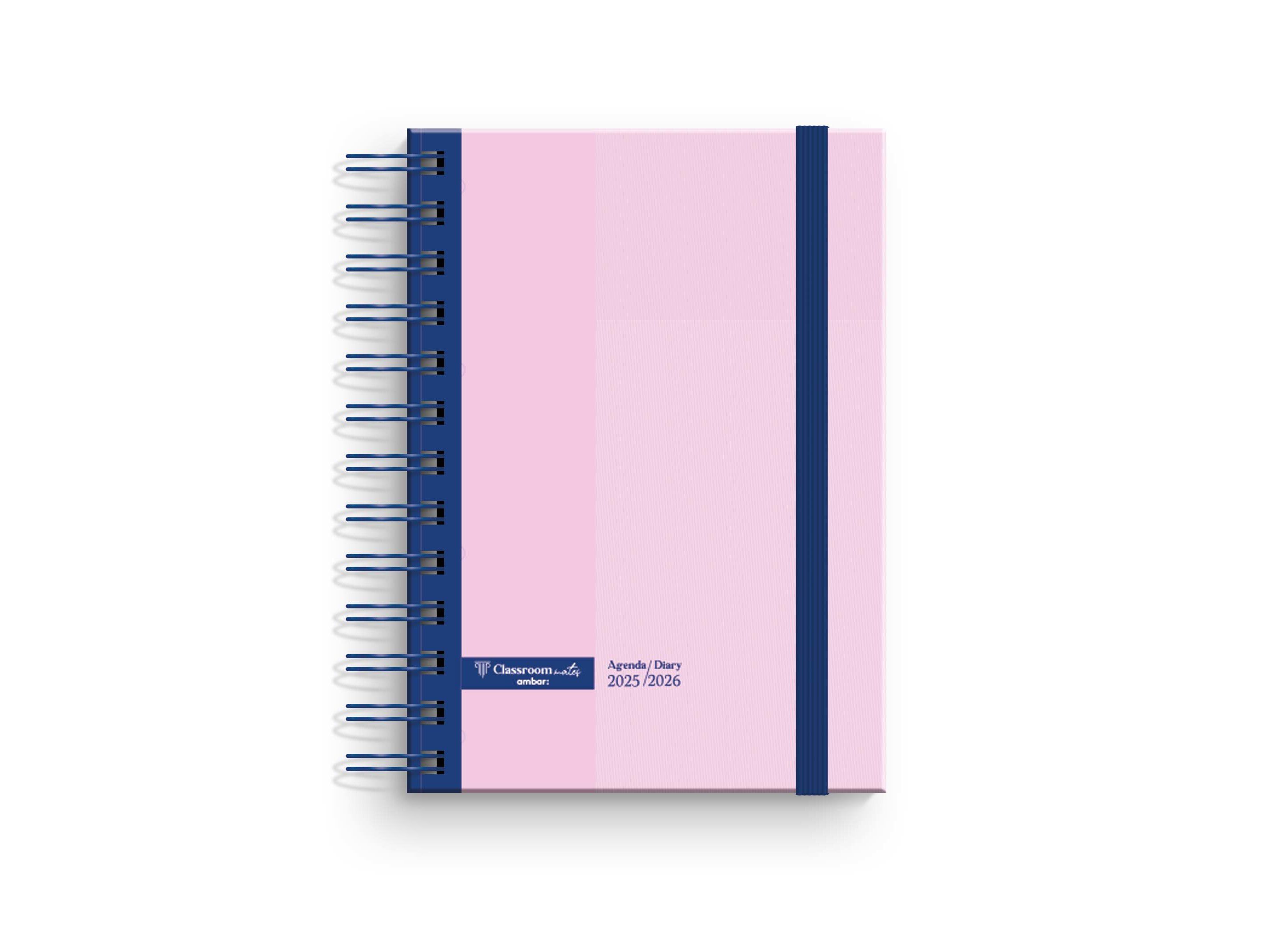 AGENDA ESCOLAR DI&Aacute;RIA A6 AMBAR ROSA 14X17.5X2.2CM image number 0