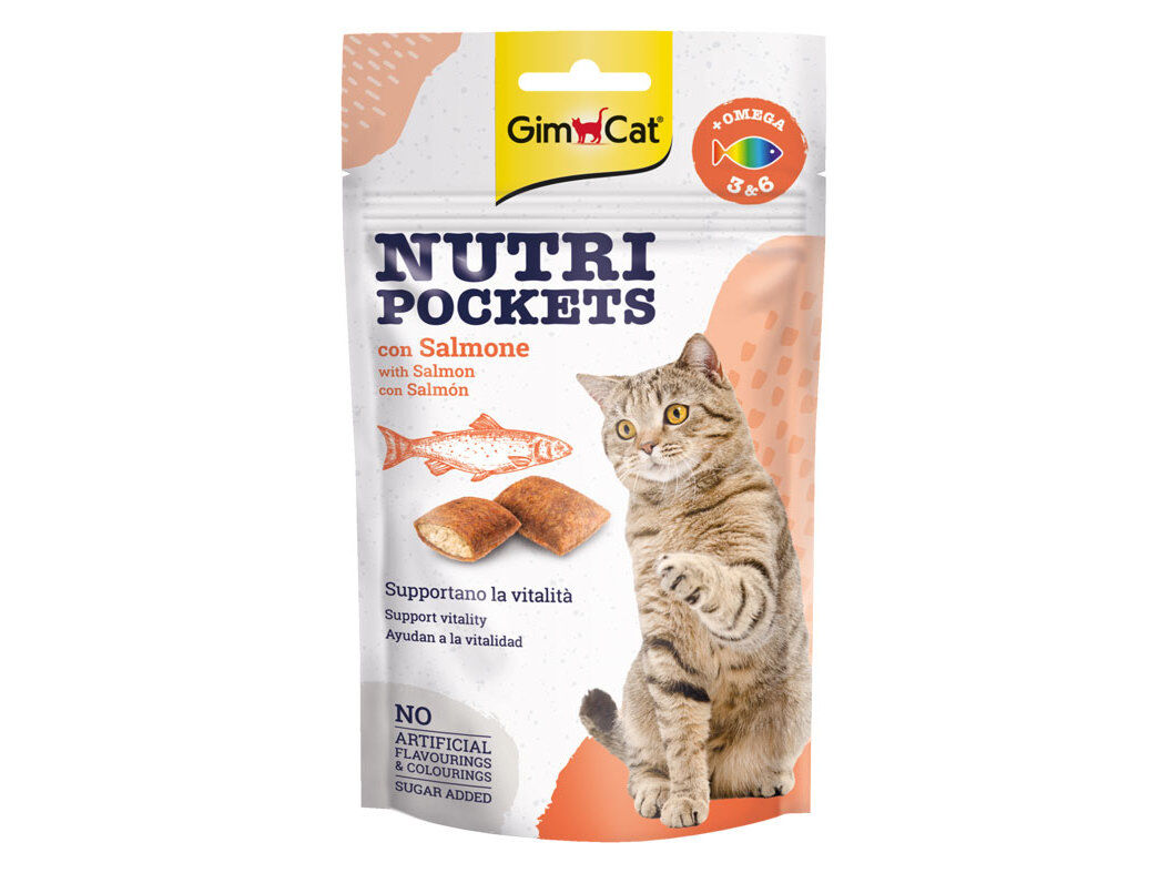 SNACK PARA GATO GIMBORN SALM&Atilde;O COM &Oacute;MEGA 3 E 6 60G