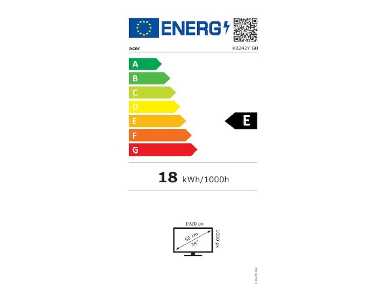 MONITOR ACER KB242YG0BI (23.8" FHD ZEROFRAME 120HZ) image number 3