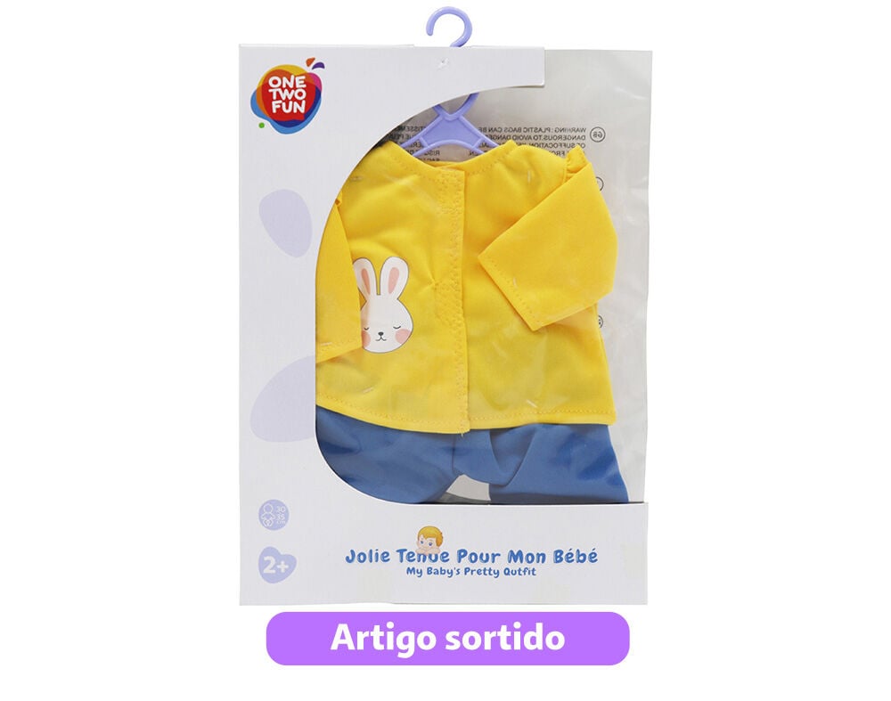 O OUTFIT DO BEB&Eacute; ONE TWO FUN 30-35CM MODELOS SORTIDOS image number 3
