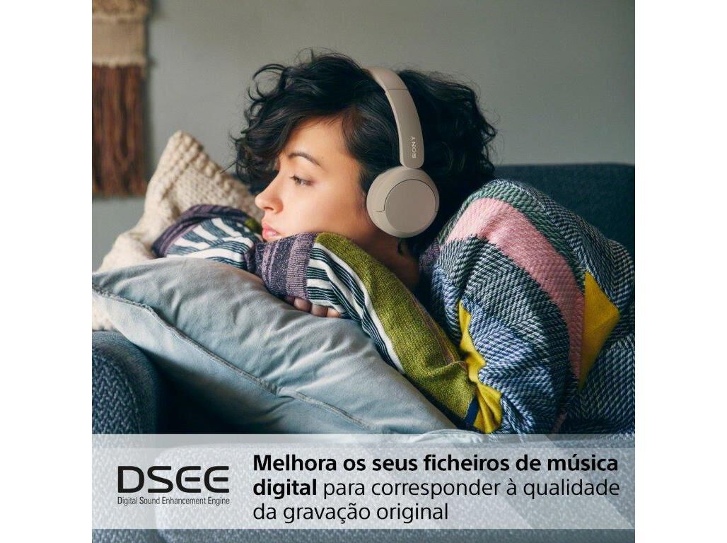 AUSCULTADORES SEM FIO SONY WHCH520C BEJE image number 6