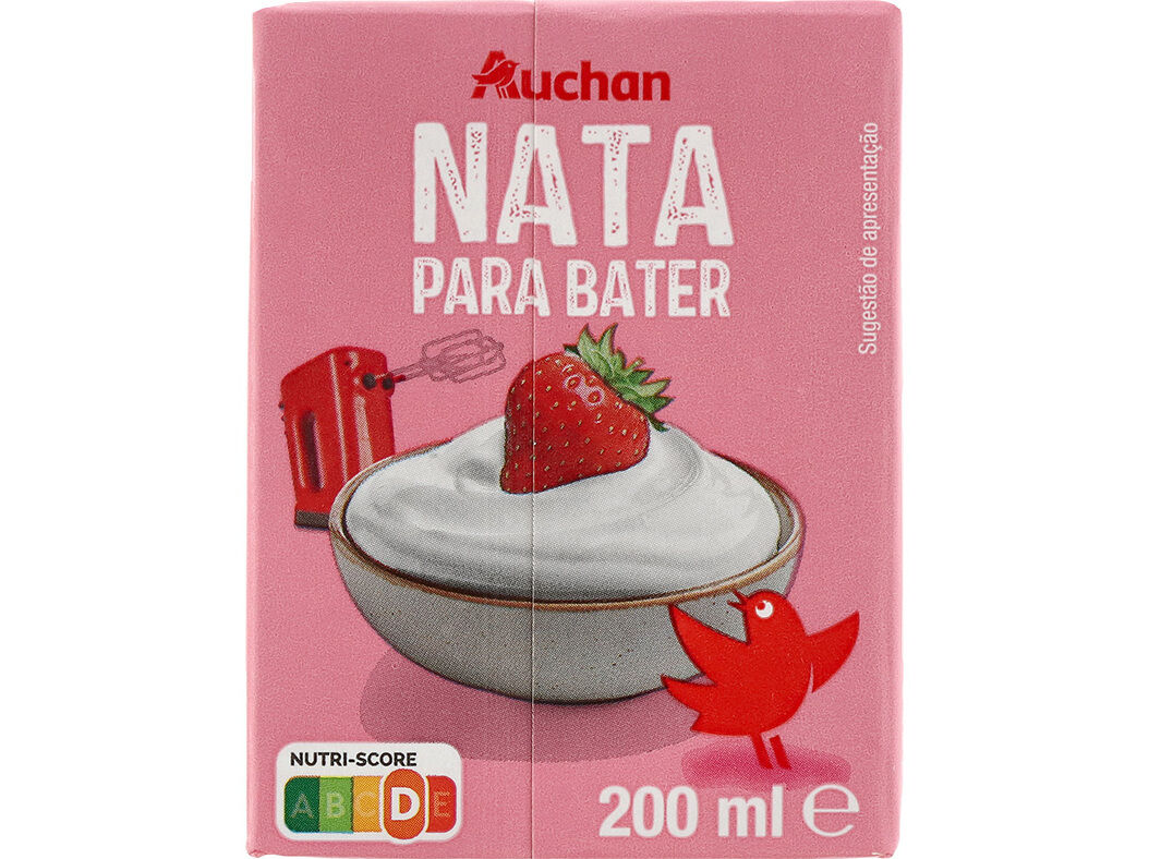 NATA AUCHAN UHT PARA BATER 200ML