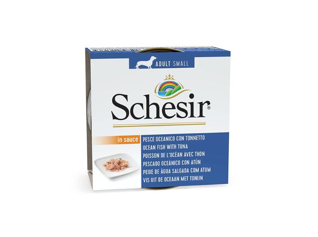 COMIDA H&Uacute;MIDA C&Atilde;O SCHESIR PEIXE OCEANO/ATUM 85G image number 0