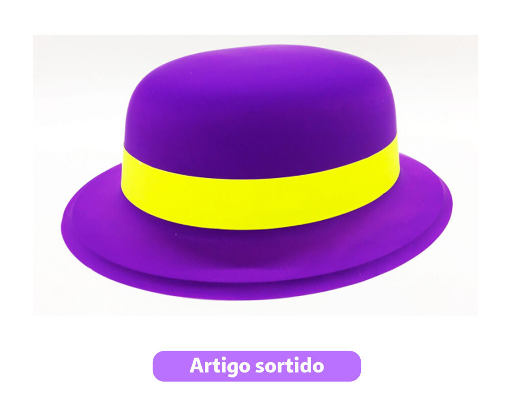 CHAPEUS PARTY FLORESCENTE 30X15CM CORES SORTIDAS