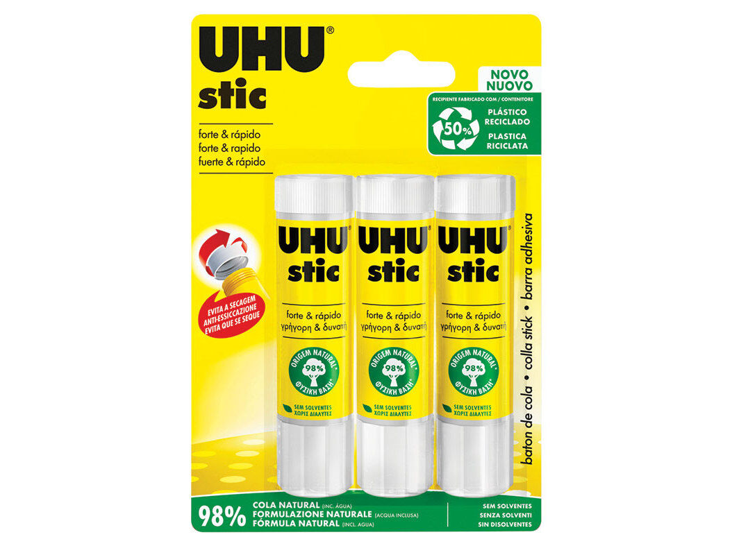 COLA BATON UHU STICK TRIPLO 21G image number 0